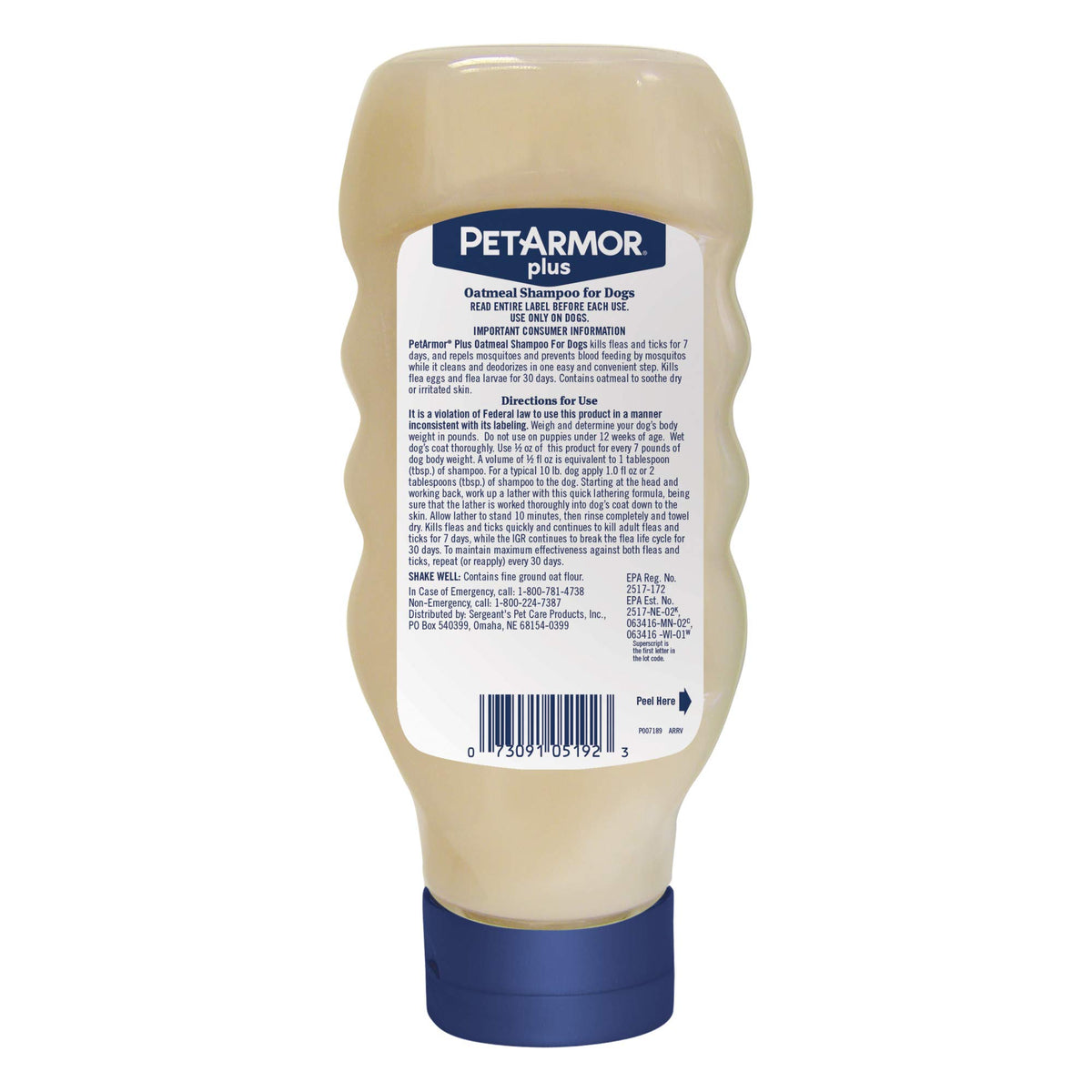 Oatmeal Flea & Tick Shampoo Dogs 18oz C6889