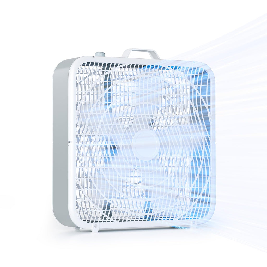 20” Box Floor Fan, 3-Speed White U779