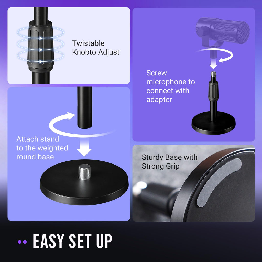 XLR USB Dynamic Microphone with Desktop Mic Stand I55689