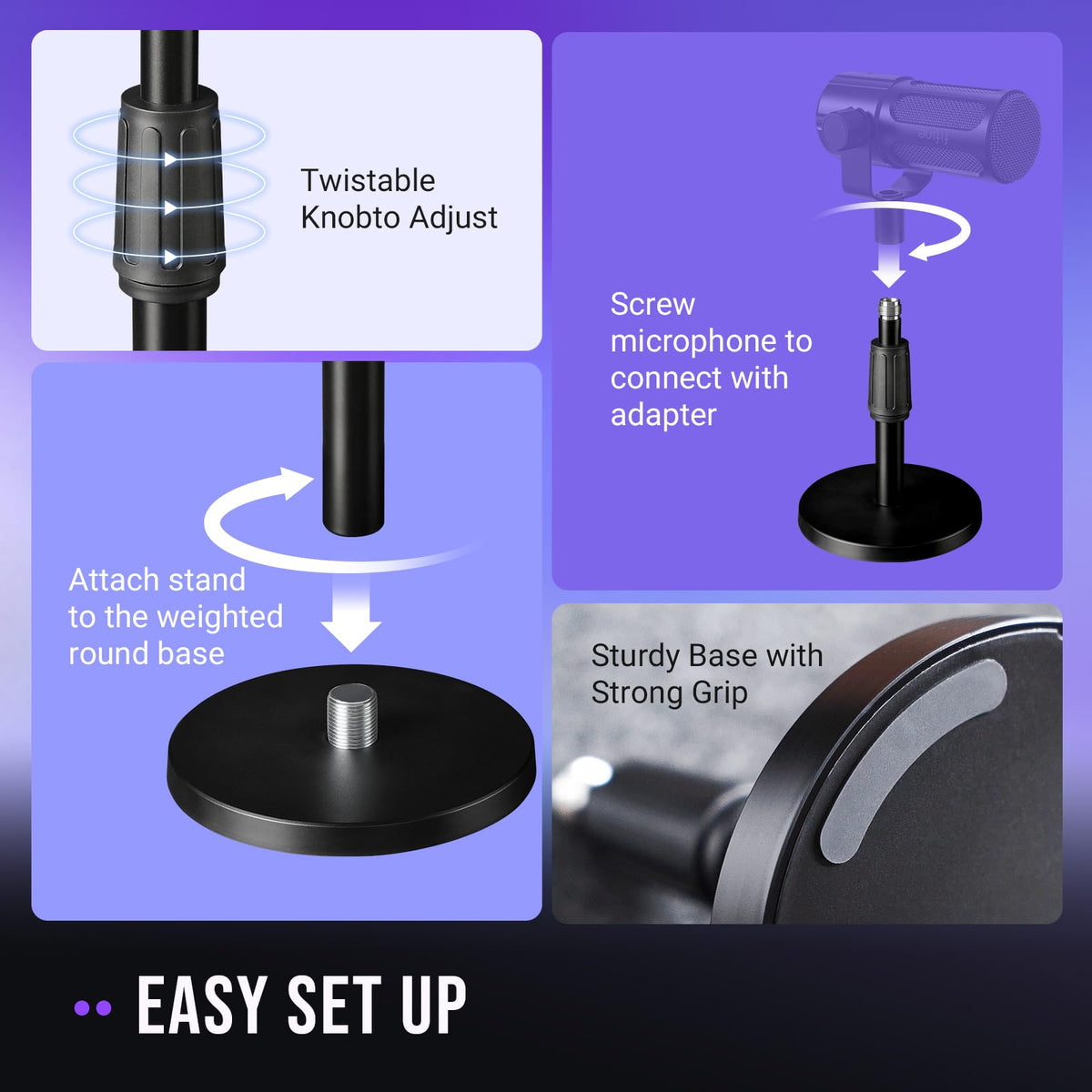 XLR USB Dynamic Microphone with Desktop Mic Stand I55689