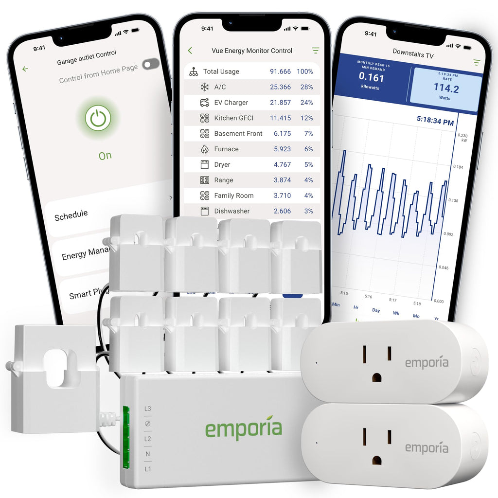 Energy Monitor with 8 Sensors and 2 Smart Plugs A836604