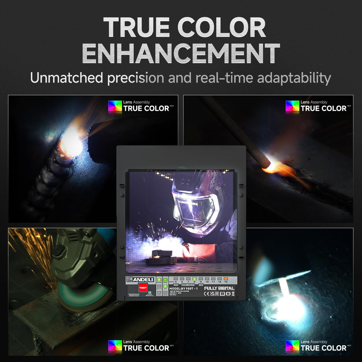 Auto Darkening Welding Helmet with Light M749588