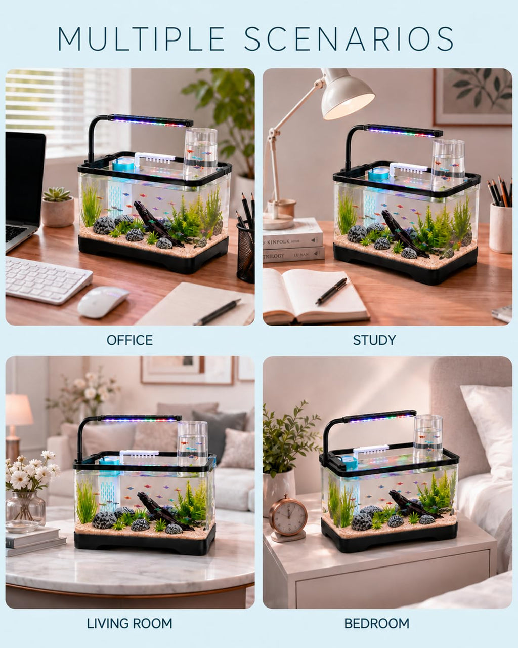 3 Gallon Acrylic Aquarium Starter Kit T5350