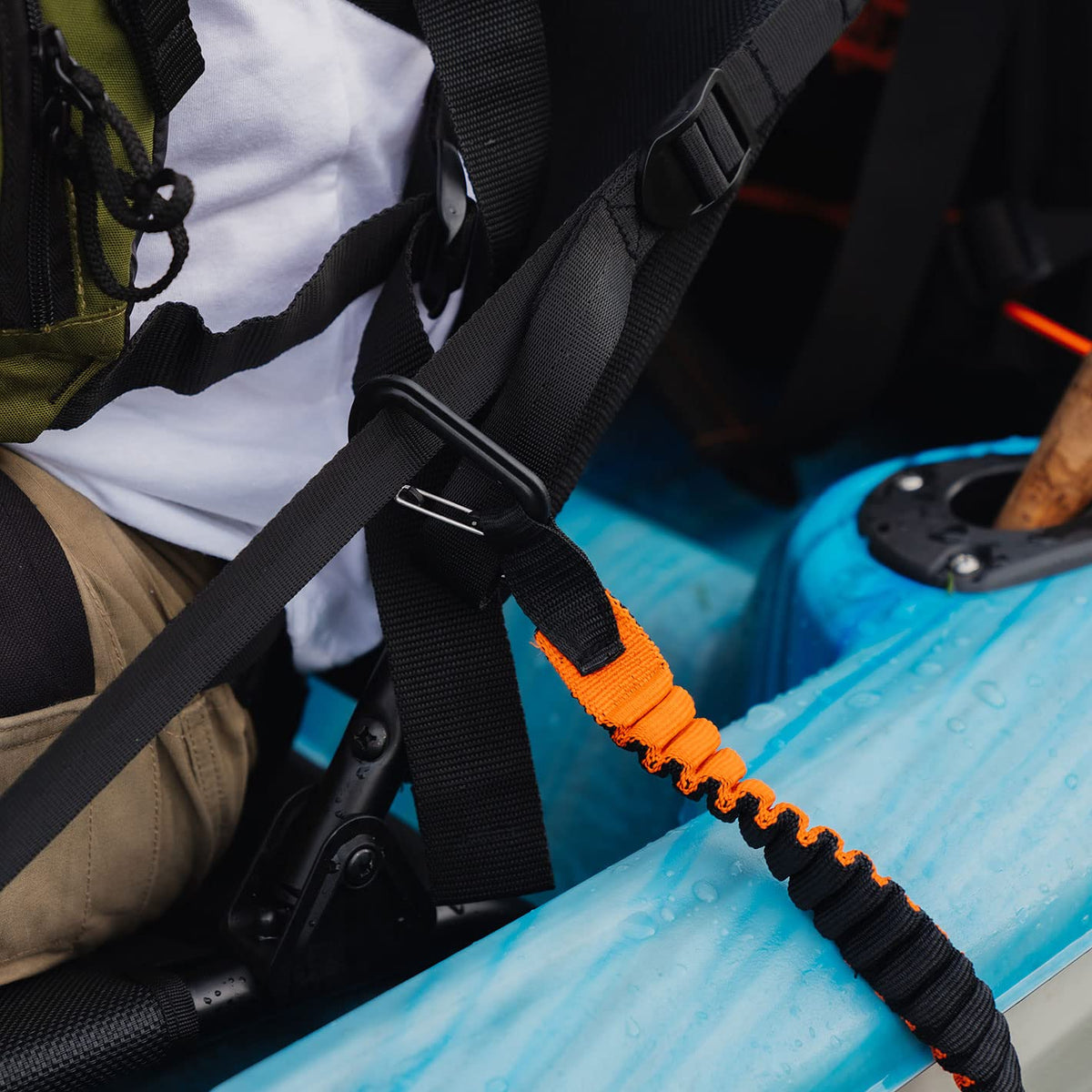 Paddle Leash and Fishing Rod Holder Kayak Accessories Q645022