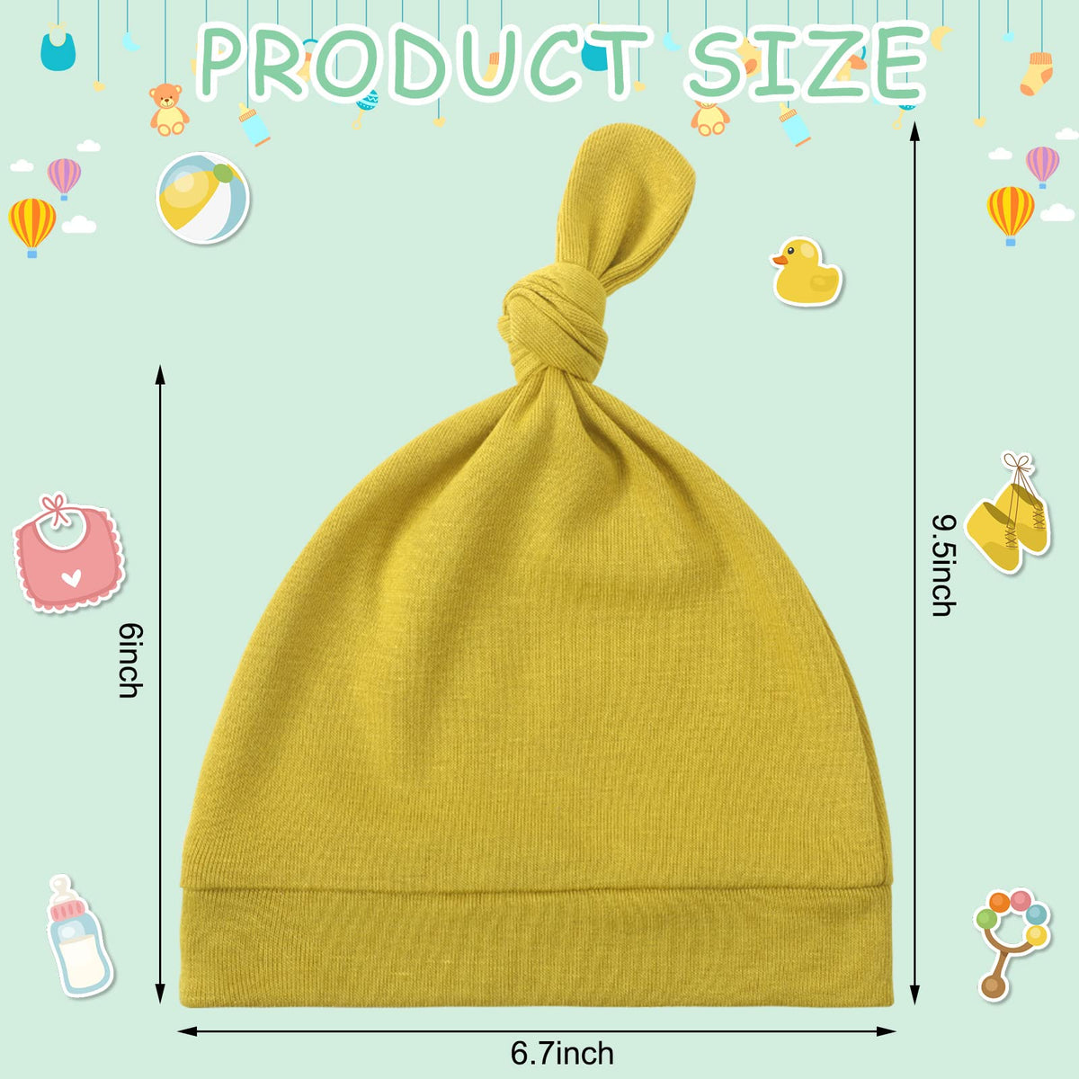 30 Pack Newborn Knot Beanie Hats T415790
