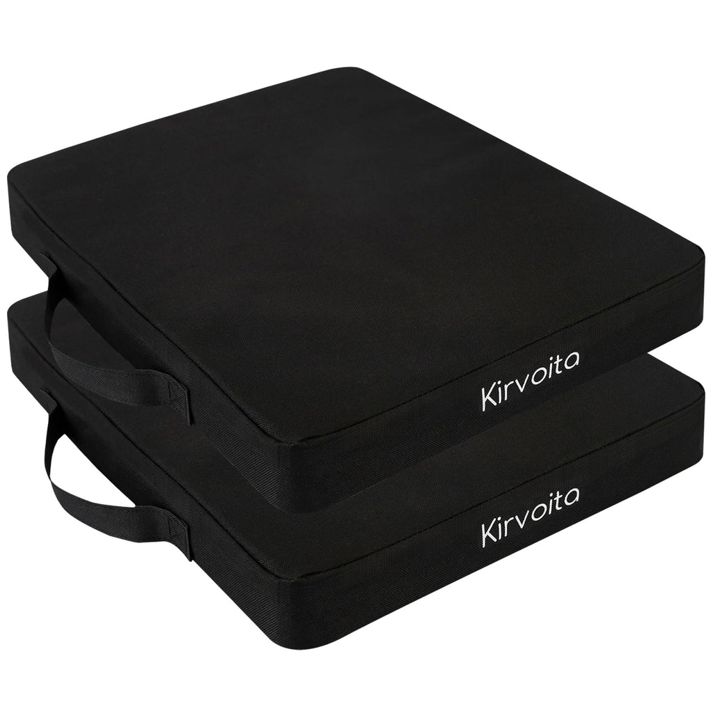 Black 2 Pack Waterproof Oxford Stadium Seat Cushions R697