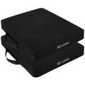 Black 2 Pack Waterproof Oxford Stadium Seat Cushions R697