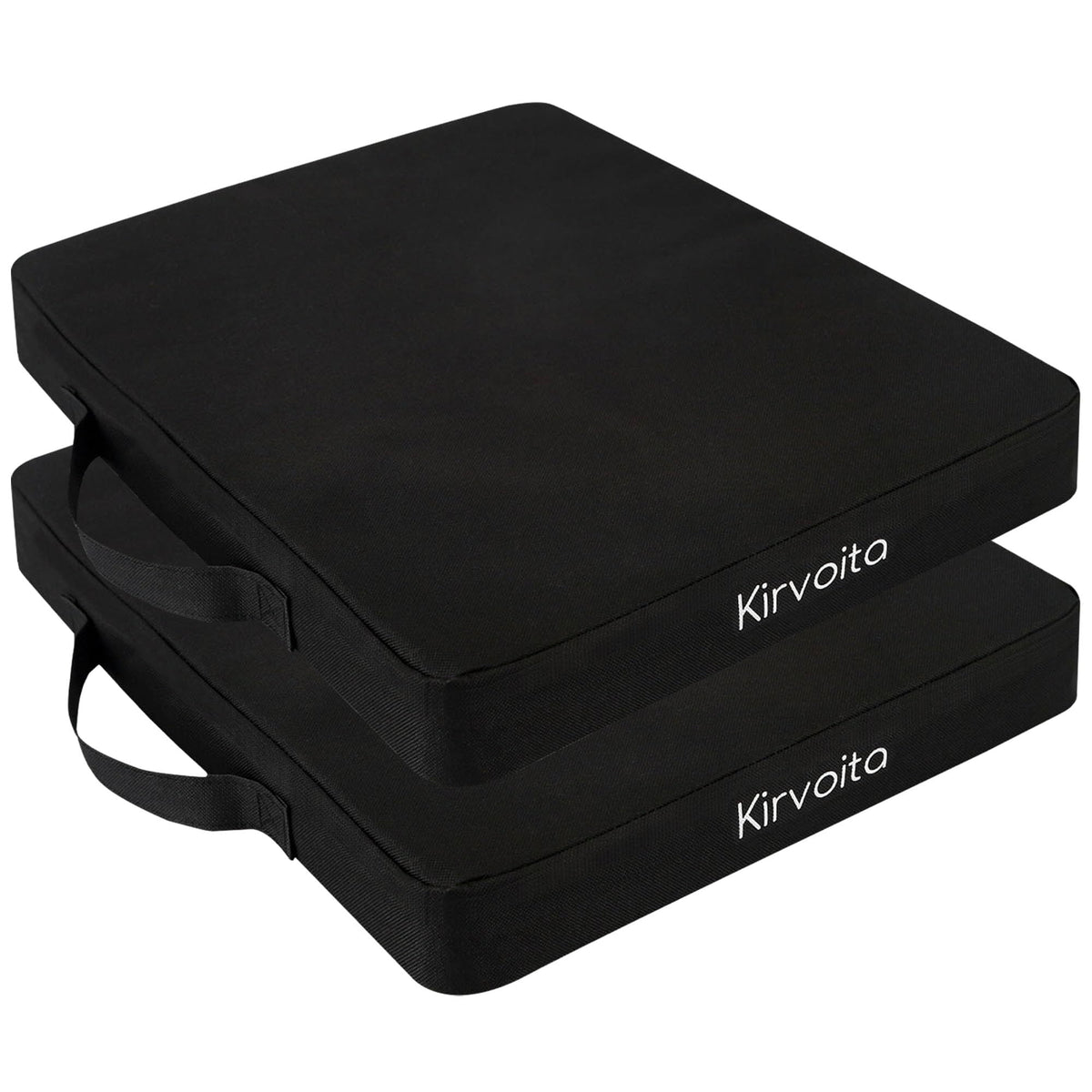 Black 2 Pack Waterproof Oxford Stadium Seat Cushions R697