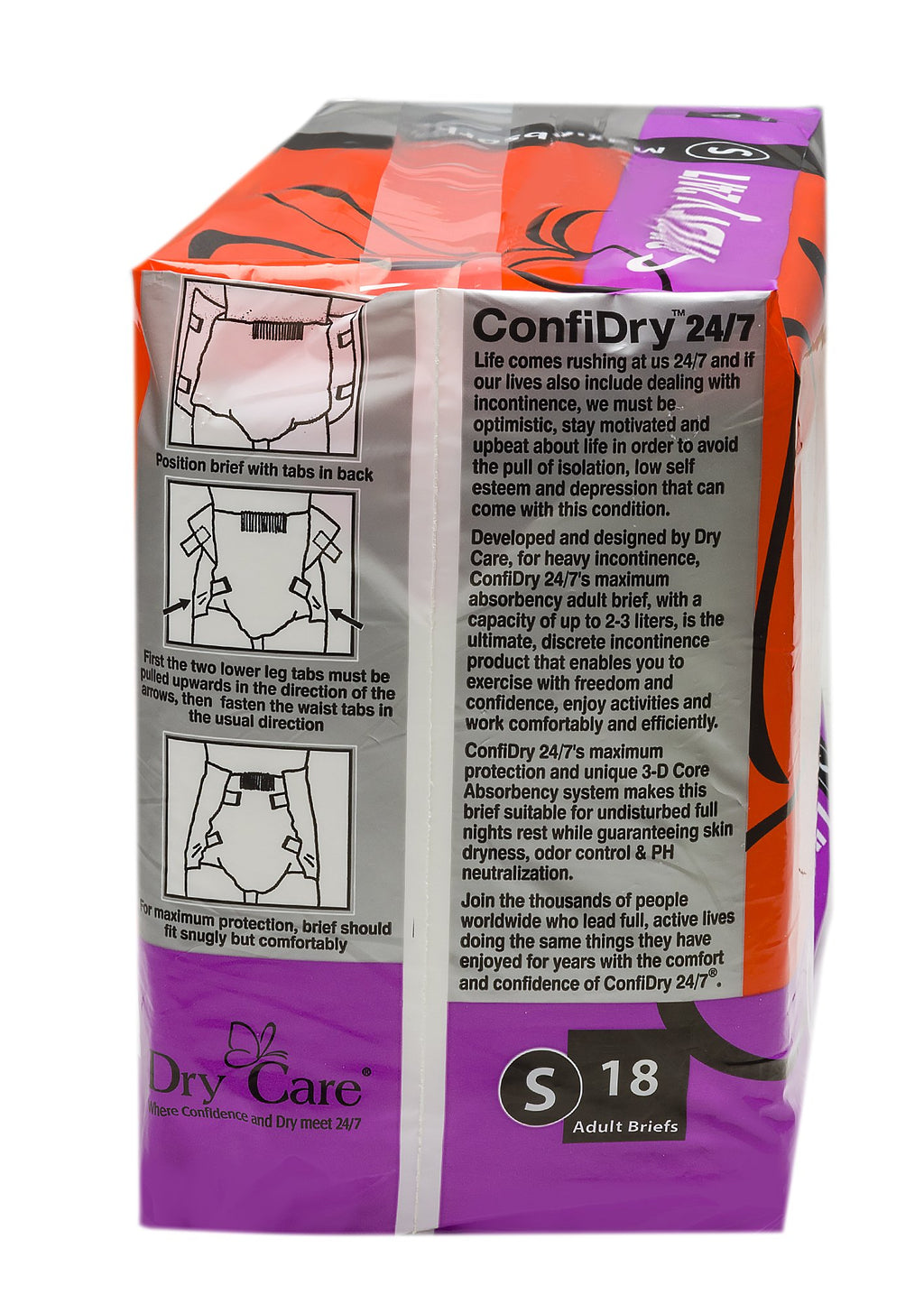 Small 72 Count Adult Brief Diapers I394804