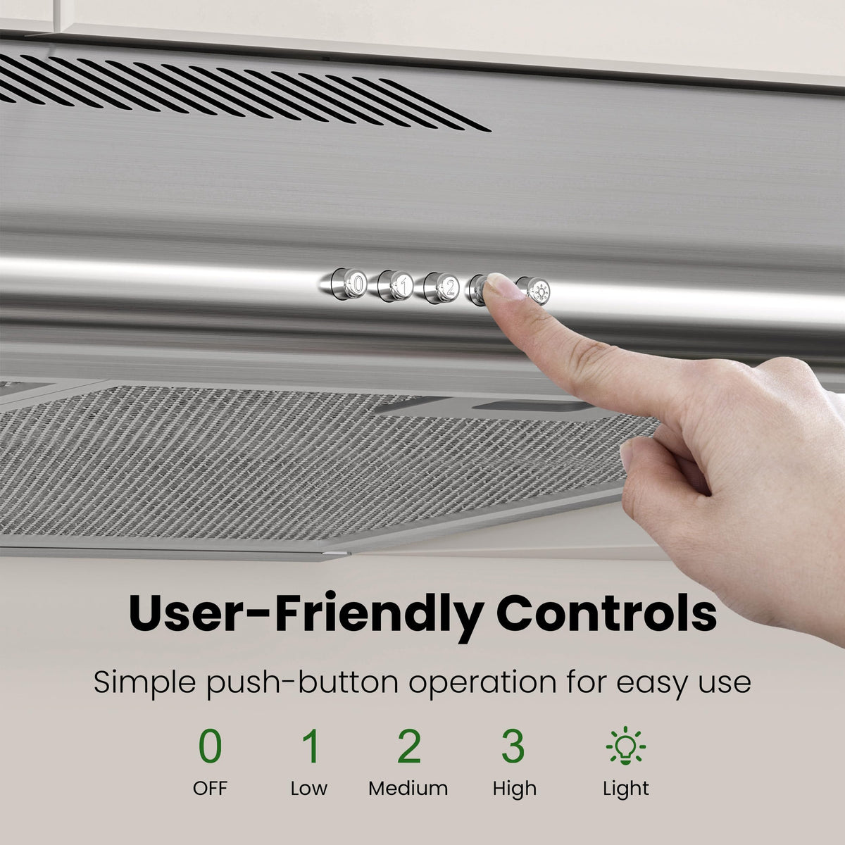 30 inch 300 CFM Under Cabinet Range Hood V5582
