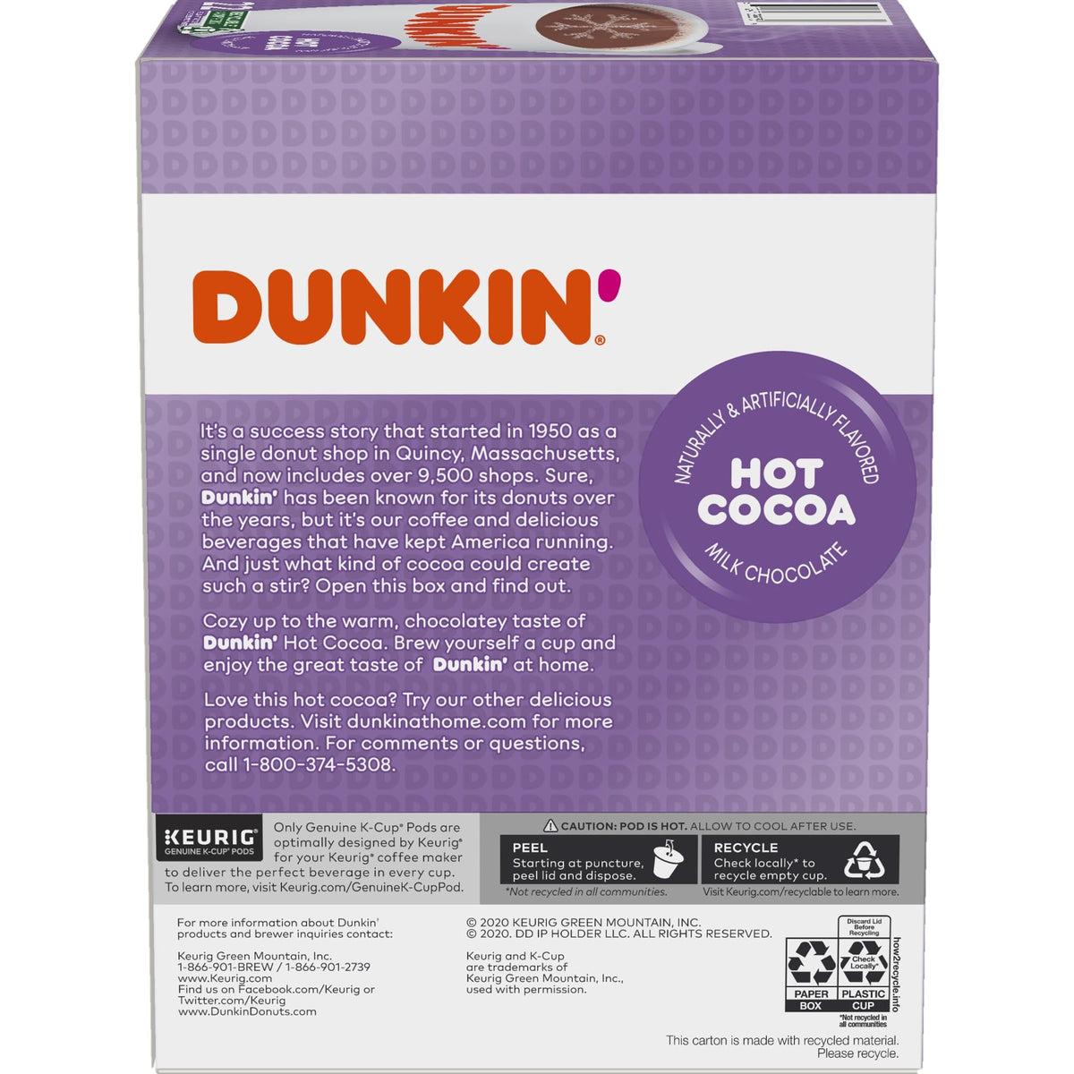 Milk Chocolate Hot Cocoa 22 Keurig Pods W209672