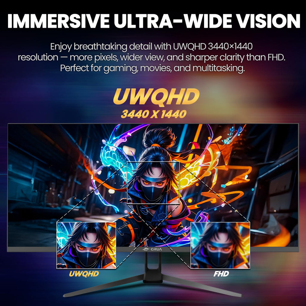 34 Inch 165Hz UWQHD IPS Ultrawide Gaming Monitor B3251