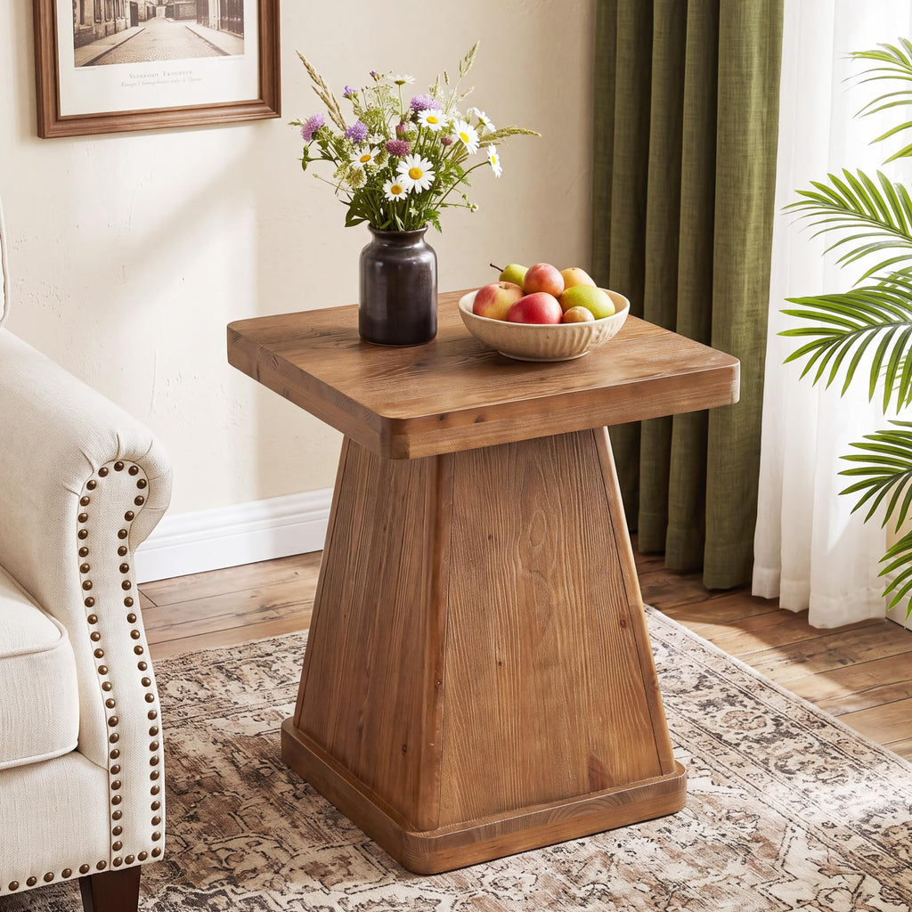 Solid Wood Side Table Set of 2 M353