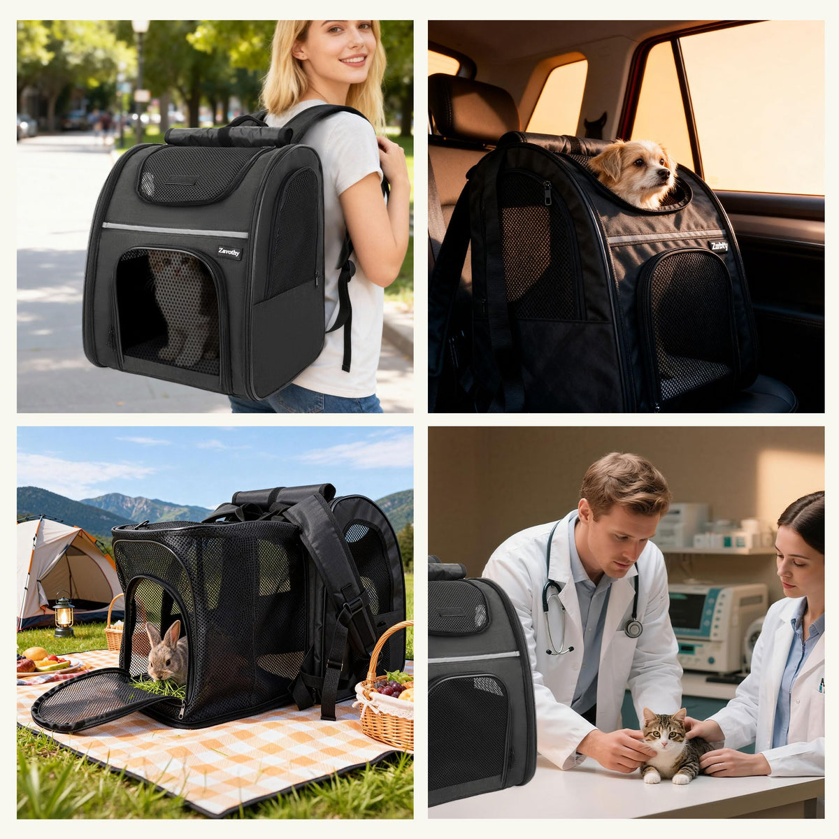 Expandable Airline Approved Cat Backpack Carrier with Breathable Mesh D44810