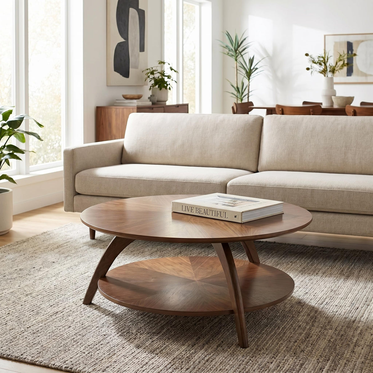 Round Wood Coffee Table E17565