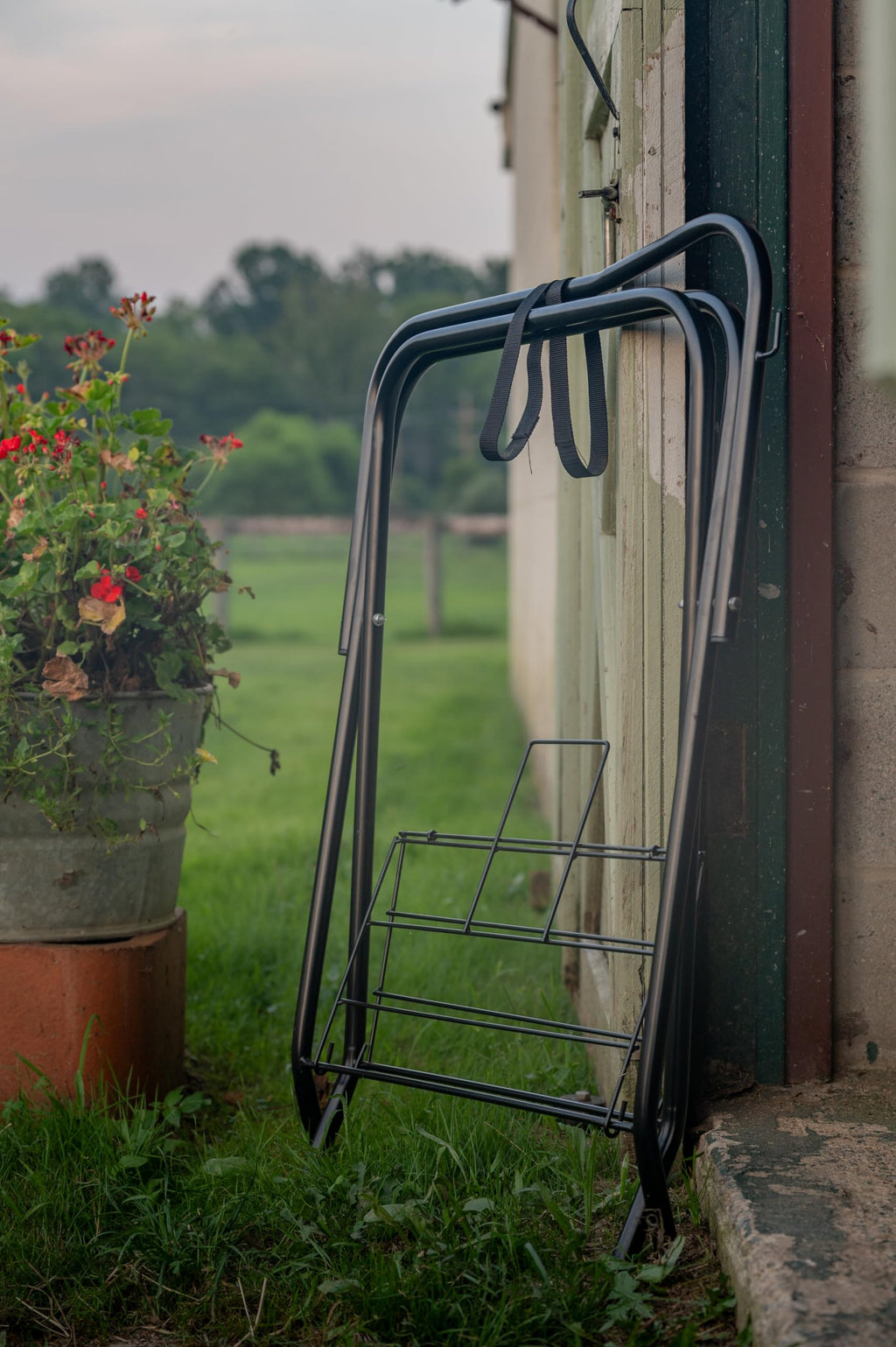 Portable Folding Saddle Rack Powder-Coated Steel M20907