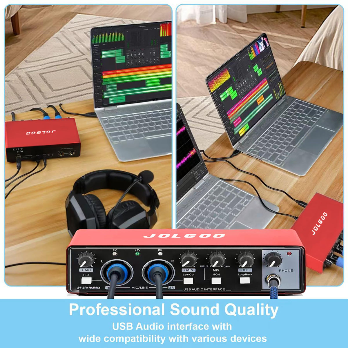 USB Audio Interface, Red 24-Bit/192kHz W6578