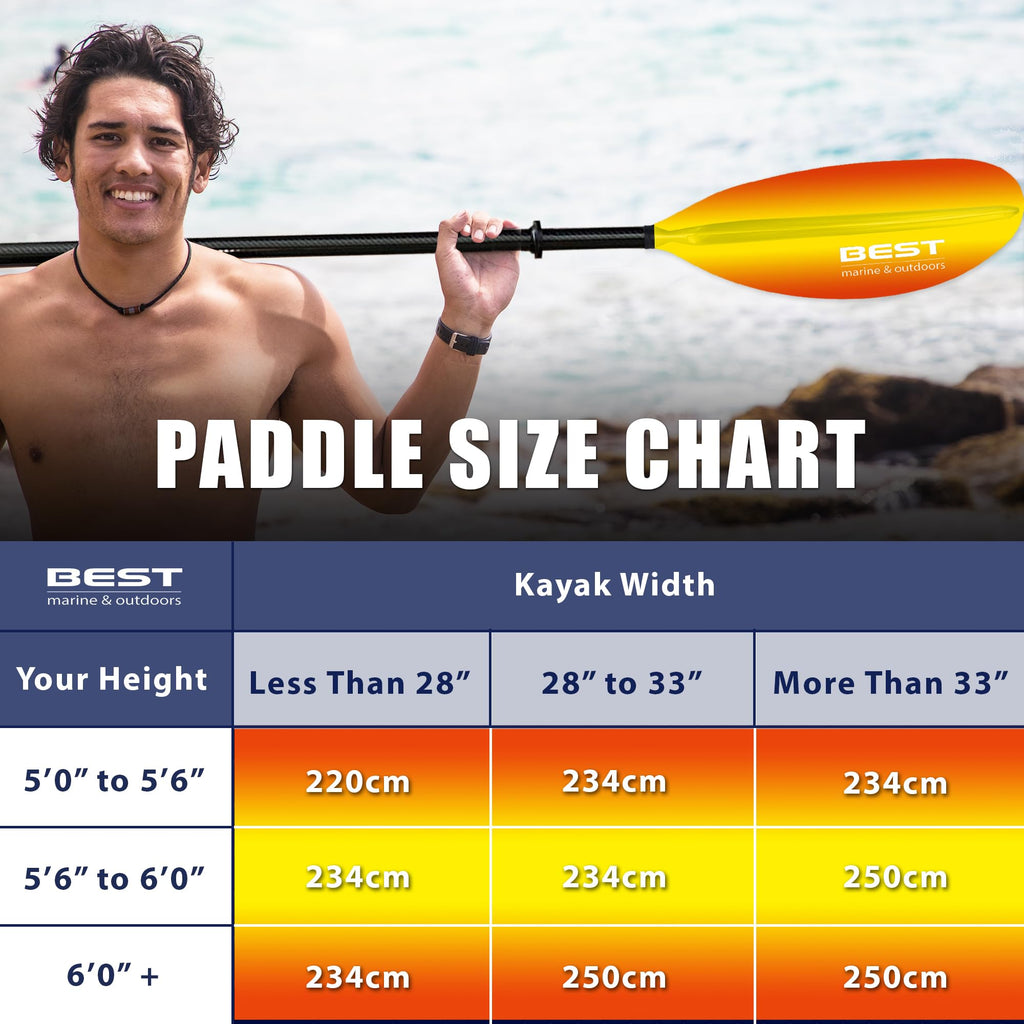 Carbon Fiber 2-Piece Kayak Paddle S74825