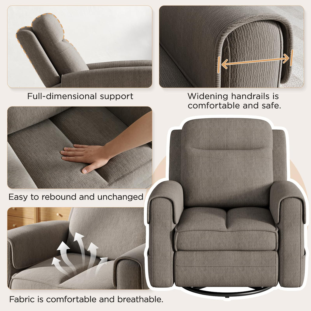 Faux Shearling Recliner Chair Grey V16388