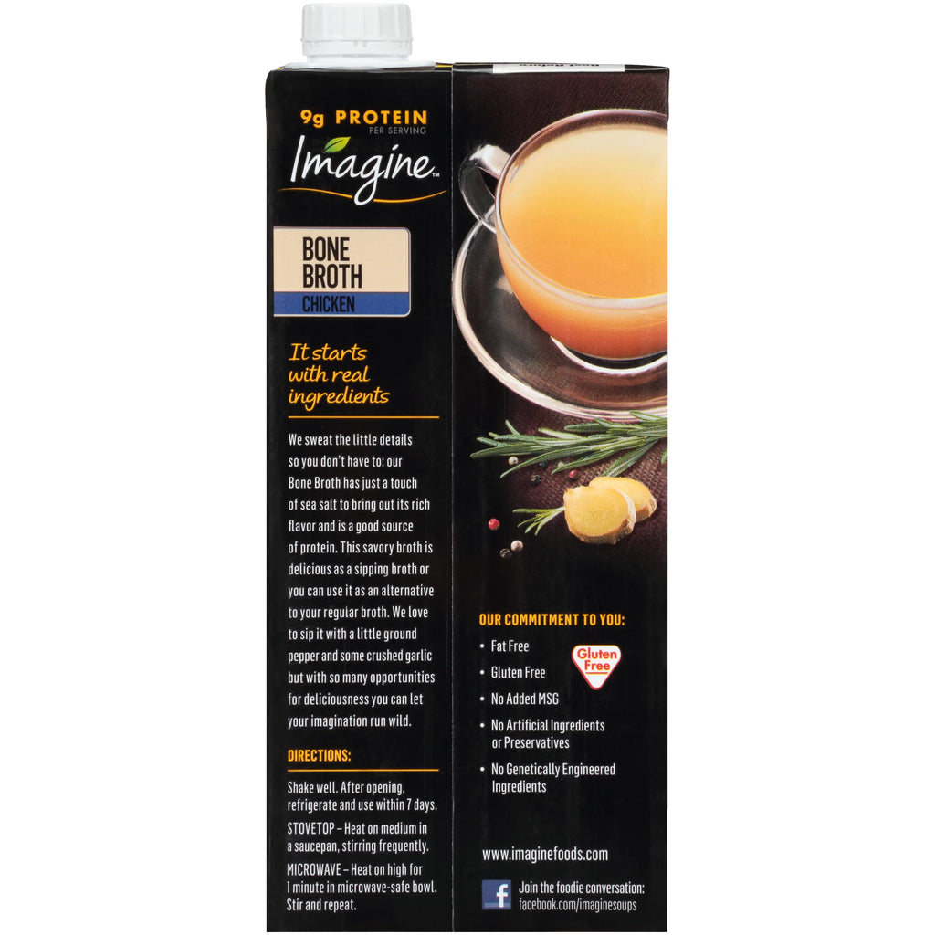 Organic Chicken Bone Broth 32 Oz (Pack of 12) W54891