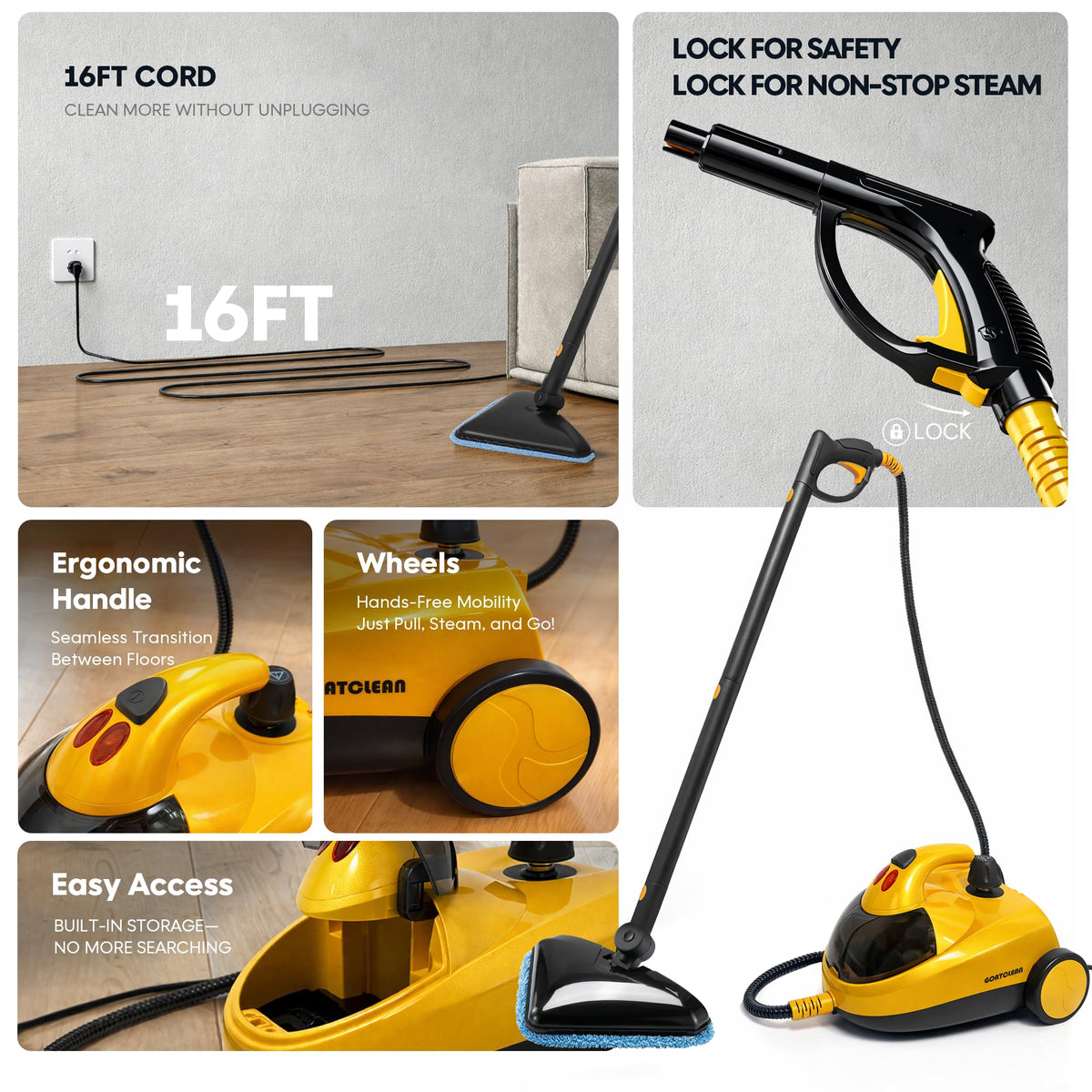 Heavy-Duty Steam Cleaner H27486