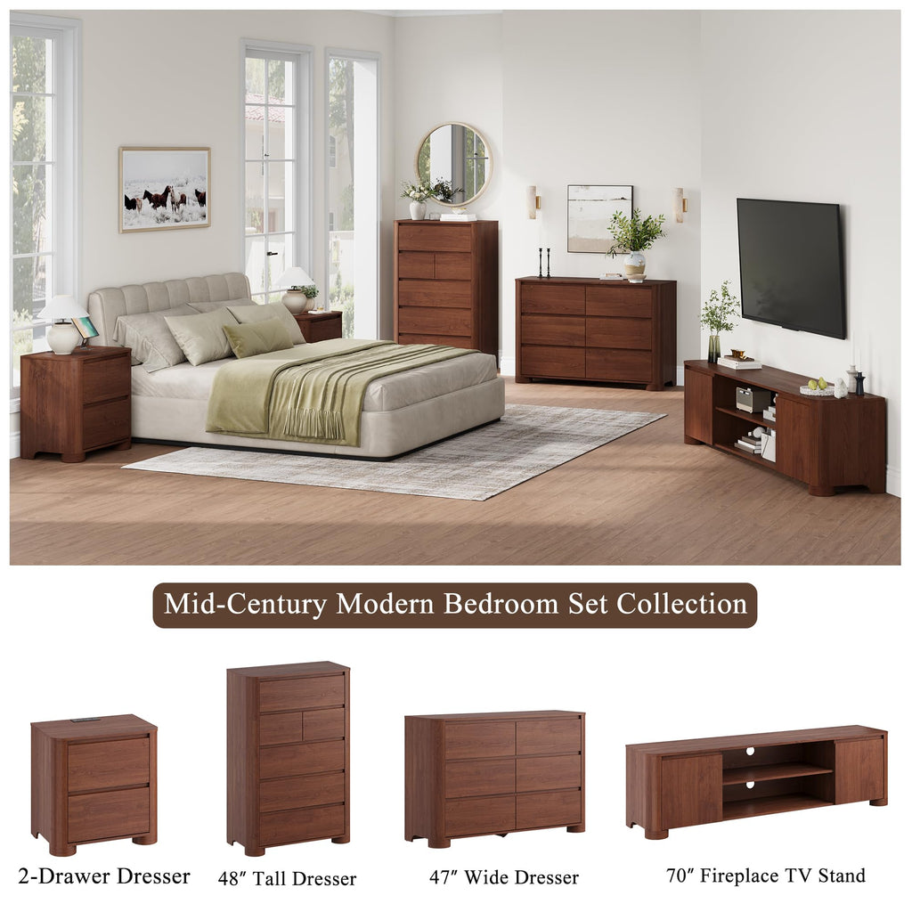 70" Walnut TV Stand E447768