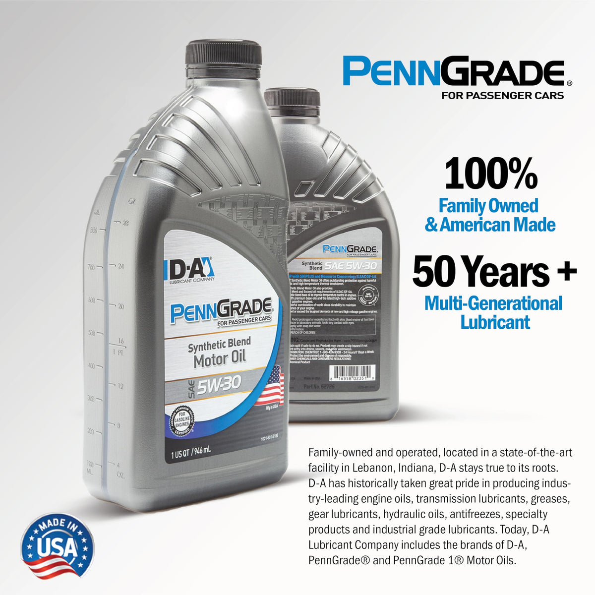 Synthetic Blend Oil SAE 5W-30 1 Quart Pack of 6 E776