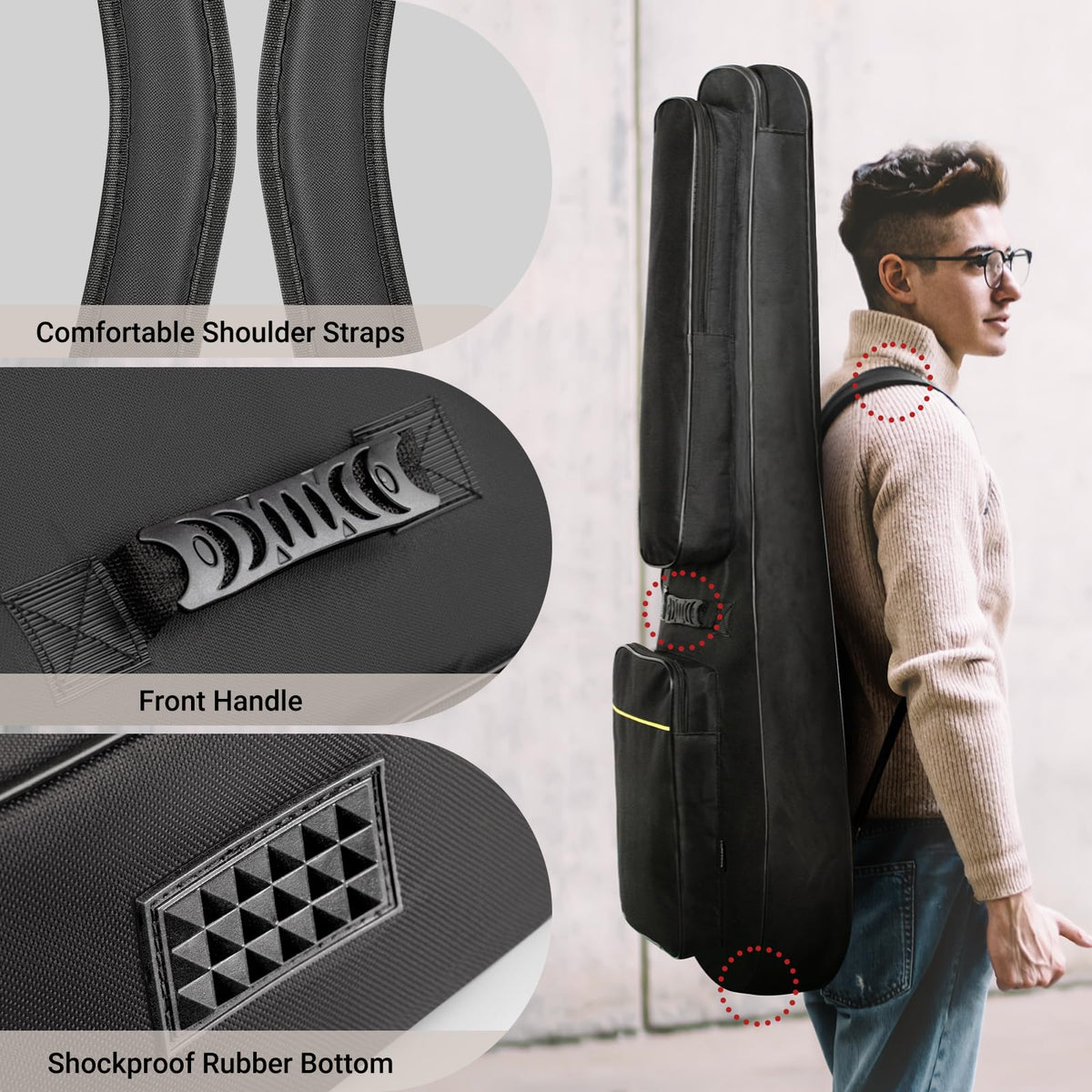 Acoustic Guitar Case Soft Padded Gig Bag 41 in H87447