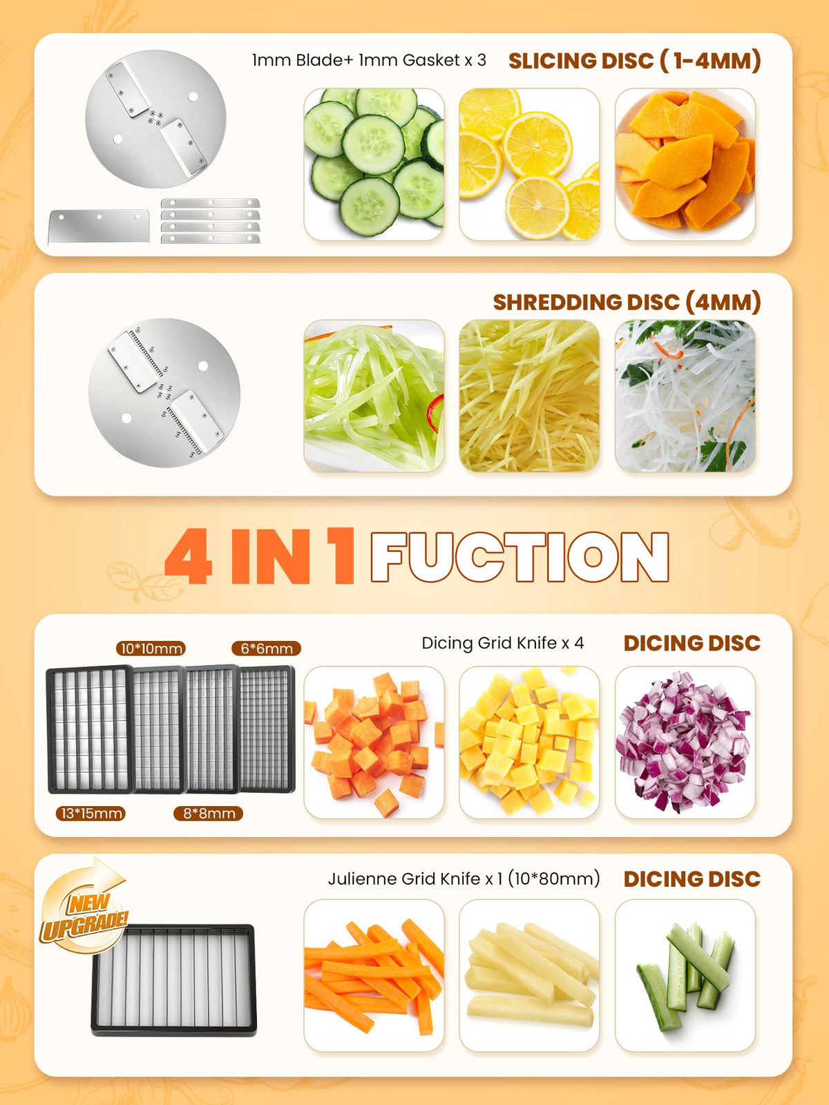 4 in 1 Electric Vegetable Processor Q376