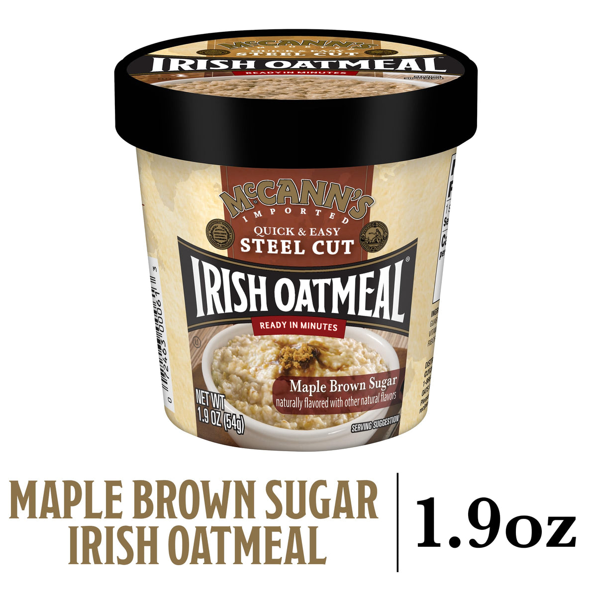 Instant Oatmeal Cup Maple Brown Sugar 1.9 Ounce Pack of 12 U207778