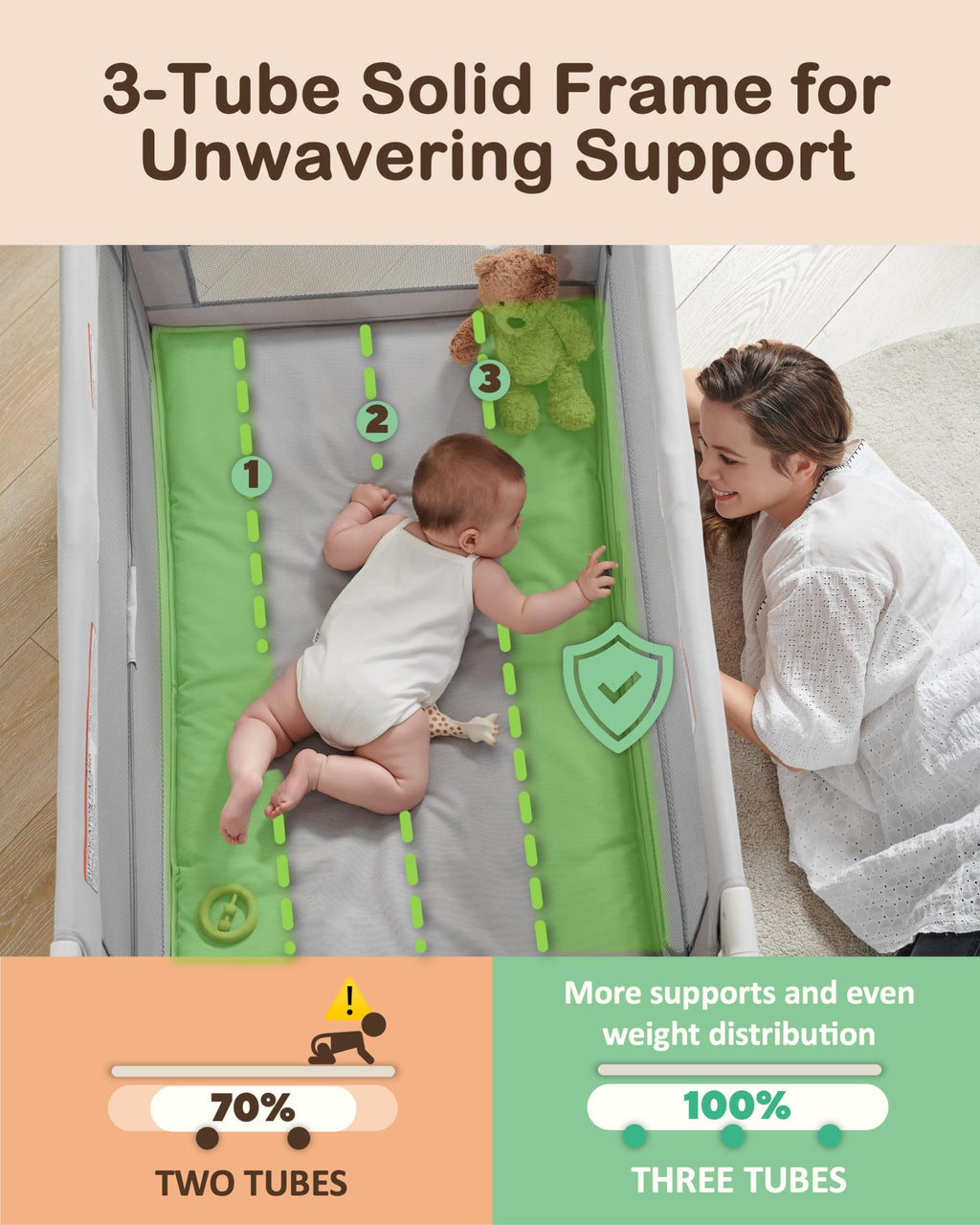 4 in 1 Baby Bassinet Bedside Sleeper S677905