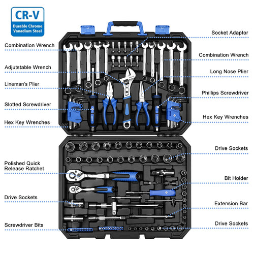 118 Piece Tool Kit Socket Wrench H293
