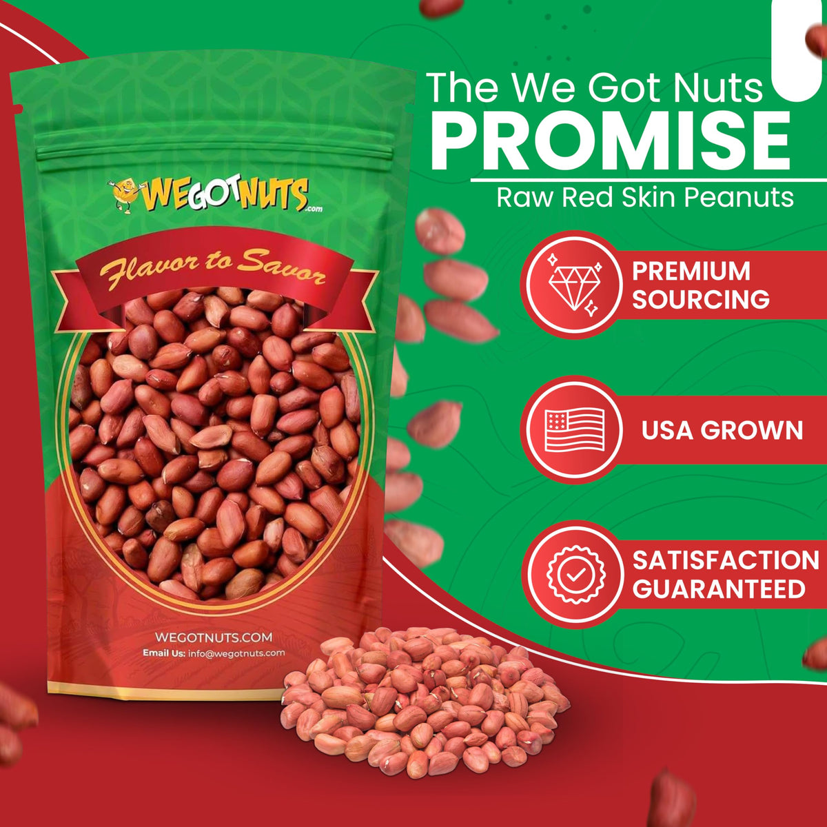 Red Skin Peanuts Unsalted 5LB Bag C235755