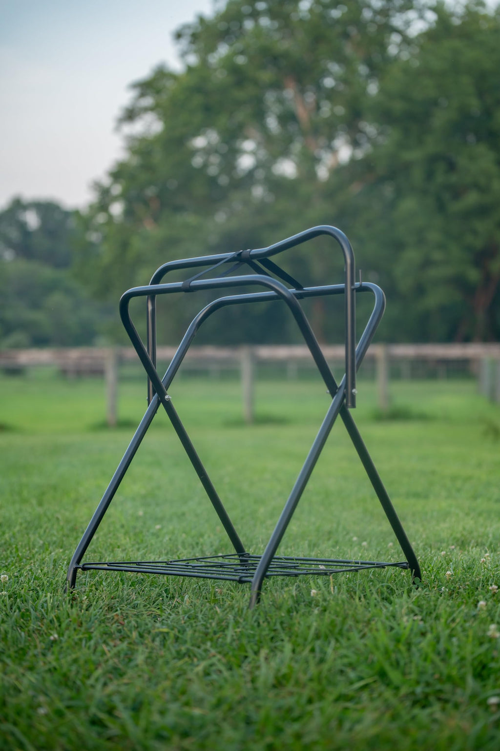 Portable Folding Saddle Rack Powder-Coated Steel M20907