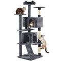70in Multi-Level Cat Tree with Sisal Scratching Posts W1637