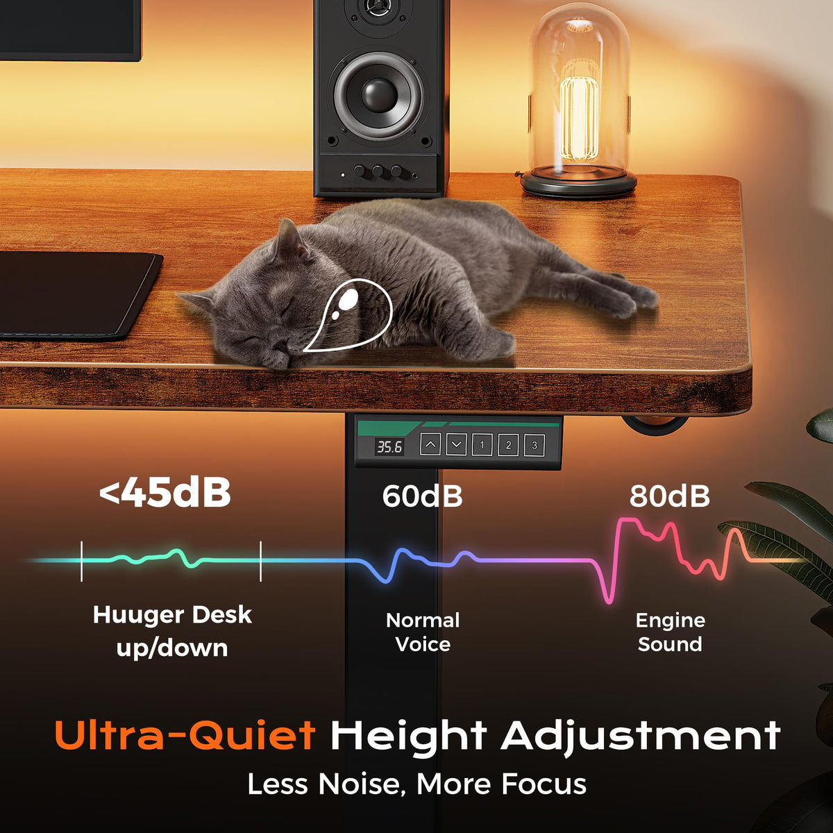 63 x 55 Inch L Shaped Standing Desk with Power Outlets D683