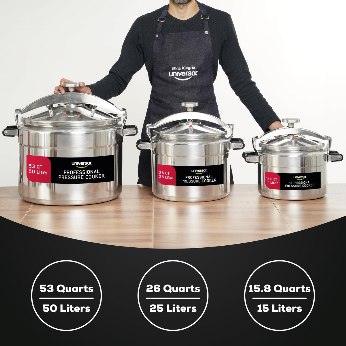 15.8-Quart Aluminum Pressure Cooker P581