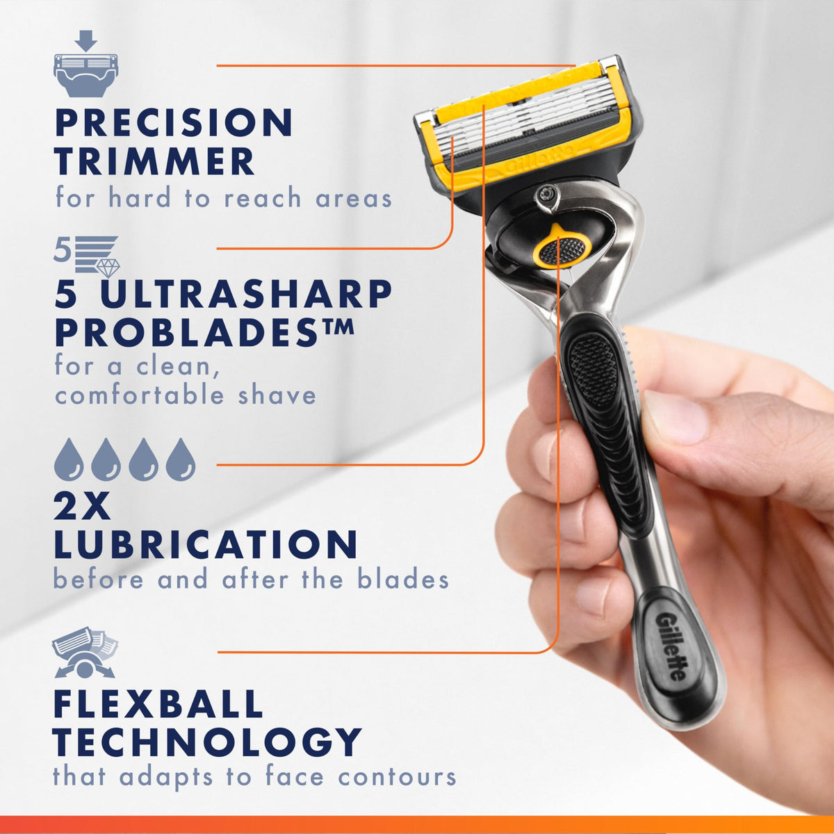 5-Blade Razor with Precision Trimmer W16167