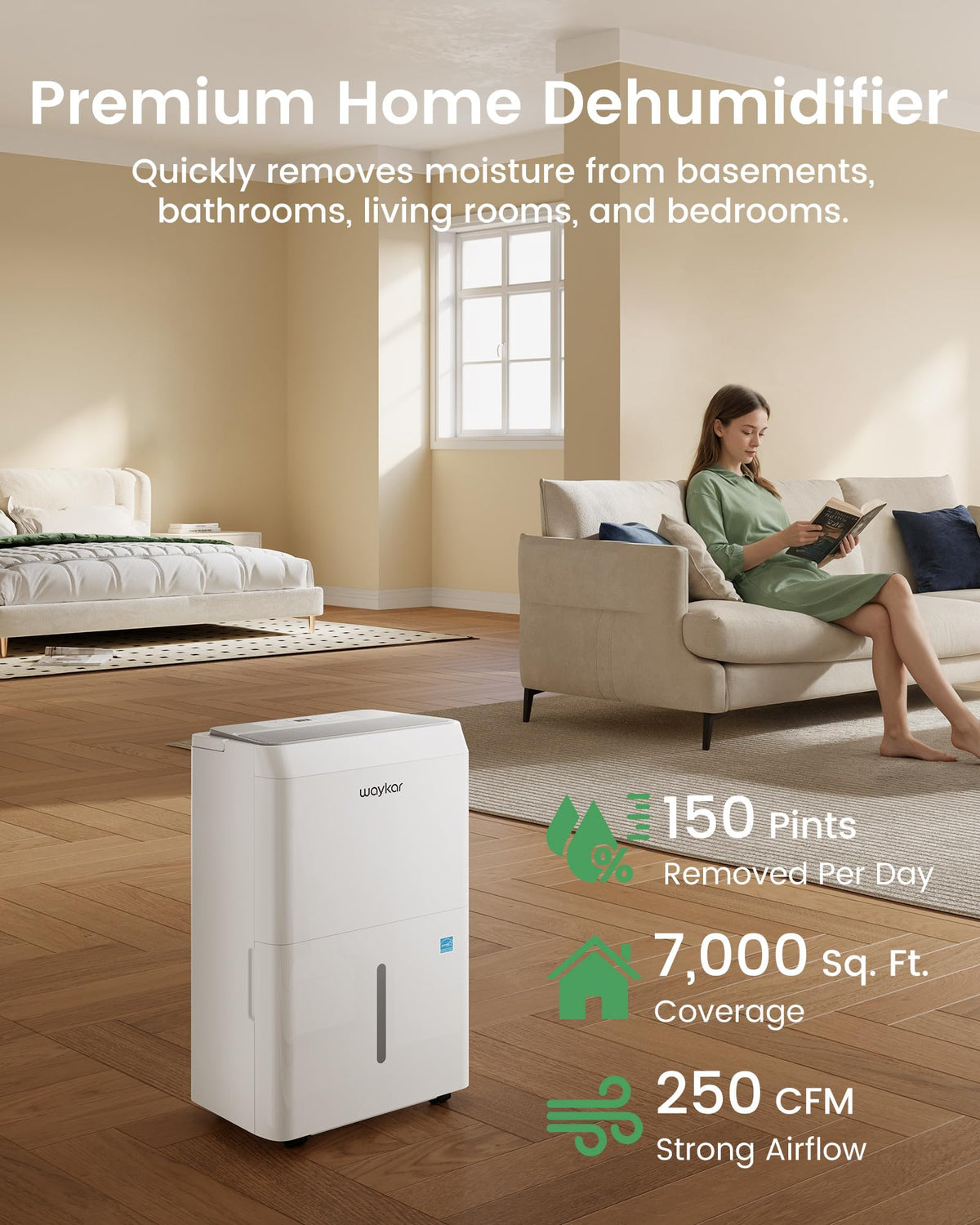 150 Pint Dehumidifier with Pump Q7334