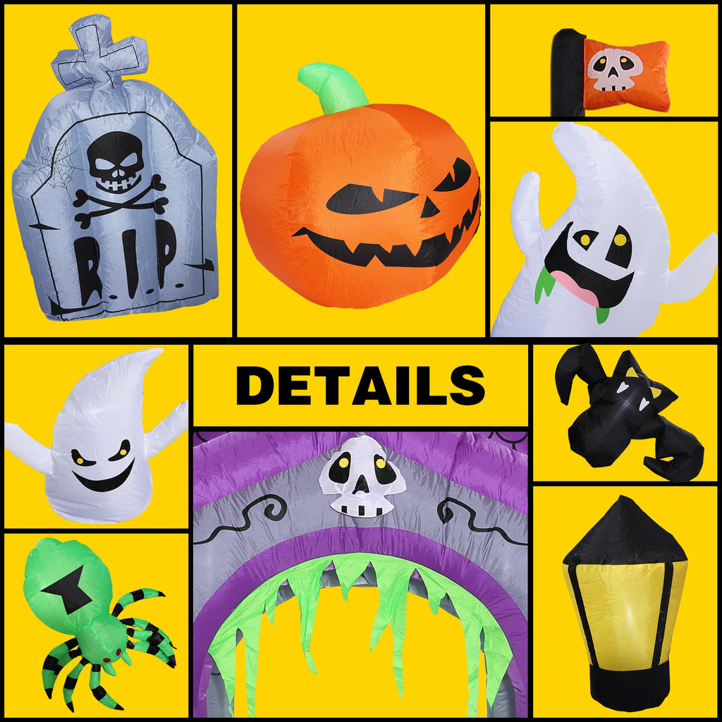 Giant 12.5 FT Halloween Inflatables Archway Outdoor Decorations E563112
