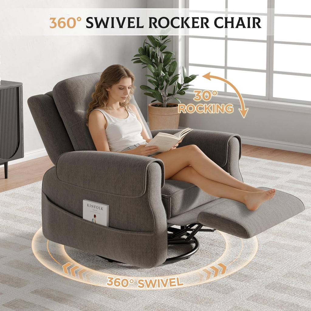 Faux Shearling Recliner Chair Grey V16388