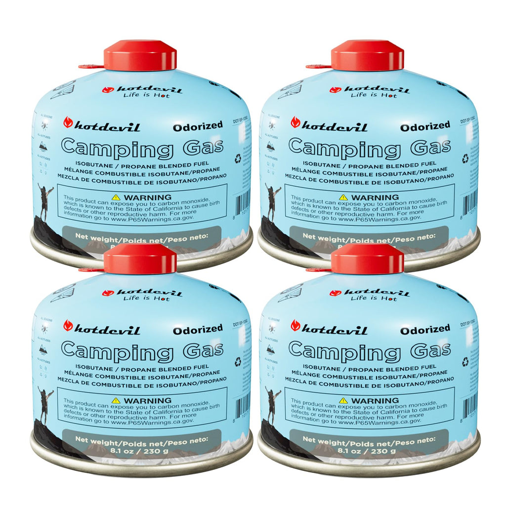 Isobutane Fuel Canister 230 Gram Camping Stove Fuel 8.1oz 4 packs I686902