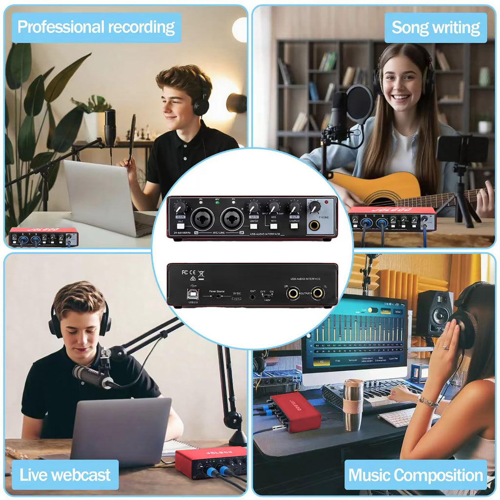 USB Audio Interface, Red 24-Bit/192kHz W6578
