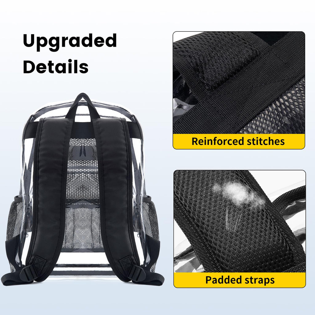 Clear Heavy Duty Black Backpack N747282