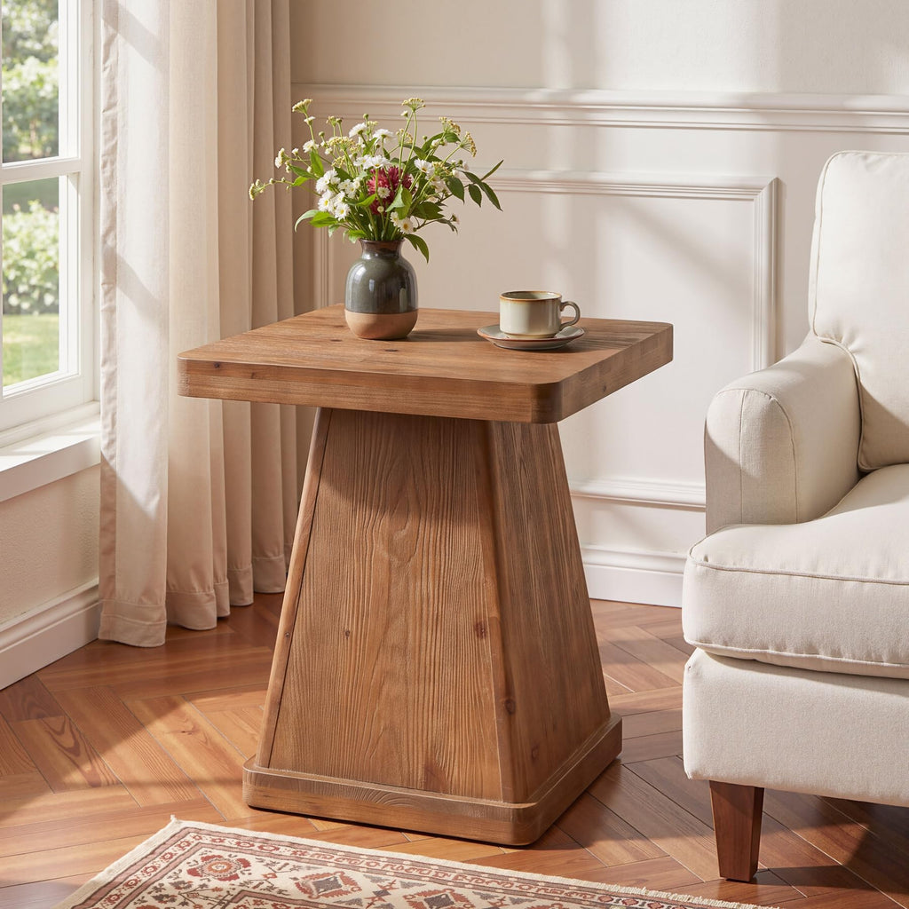 Solid Wood Side Table Set of 2 M353