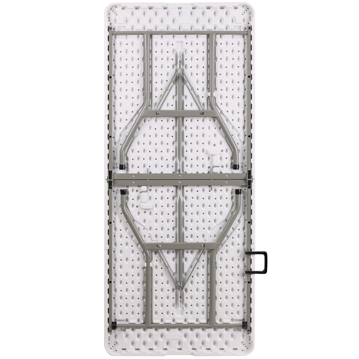 White 6-Foot Bi-Fold Plastic Folding Table Y58583
