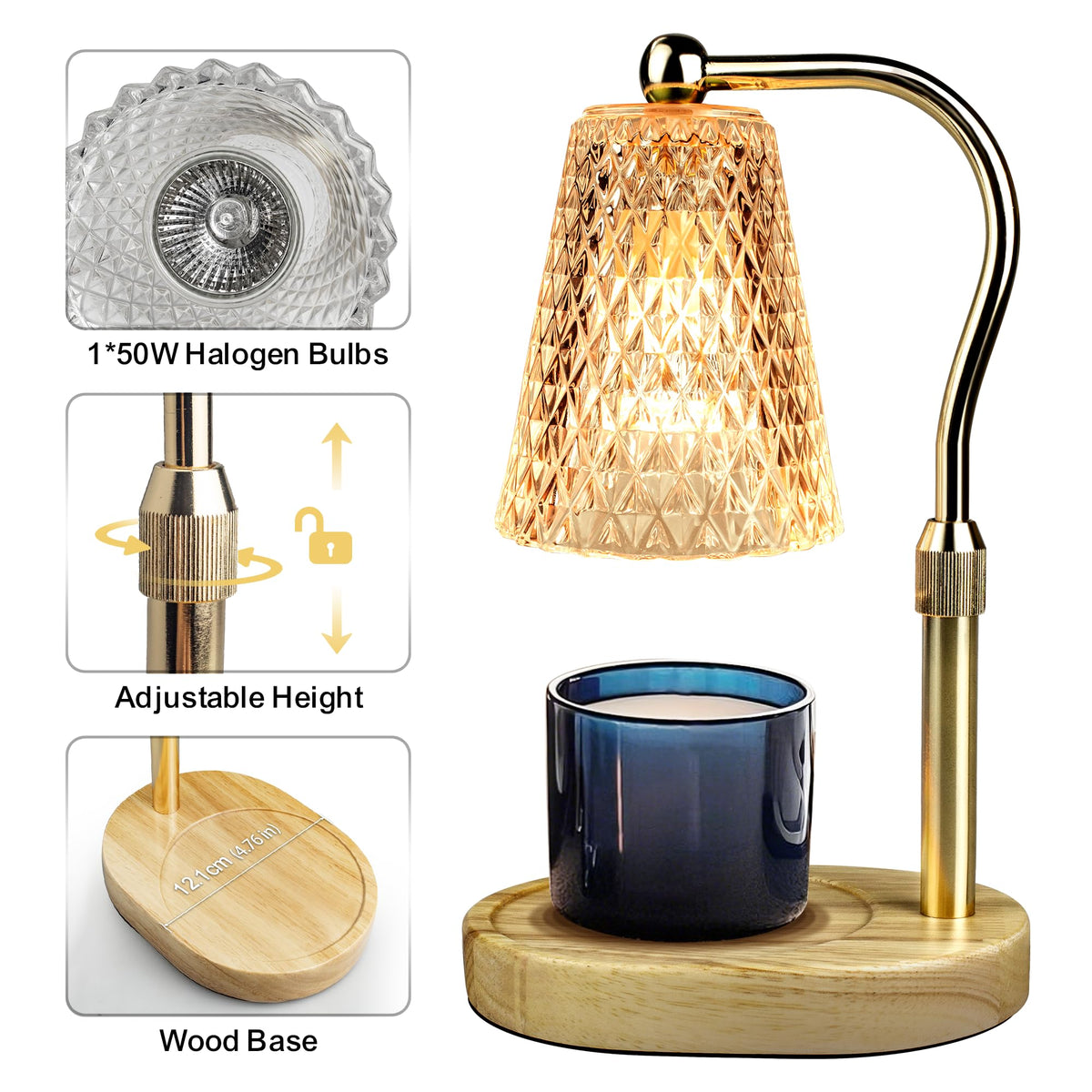Adjustable Candle Warmer Lamp with Timer Z630