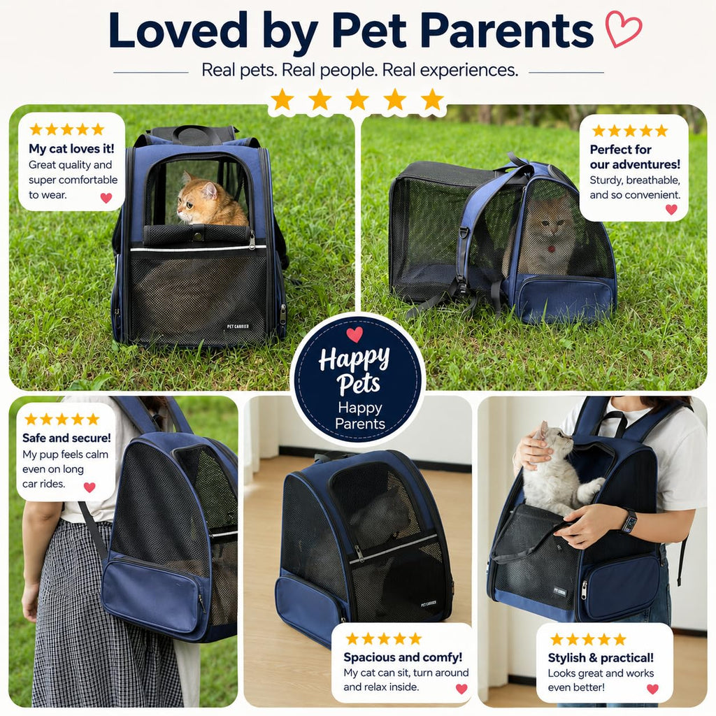 Blue Expandable Cat Carrier Backpack E8145