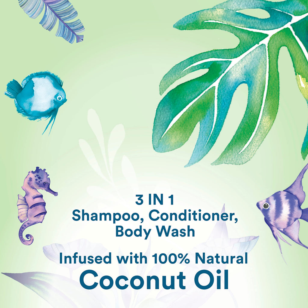 3 in 1 Shampoo Conditioner Body Wash with Coconut Oil 16.5 oz Y580695