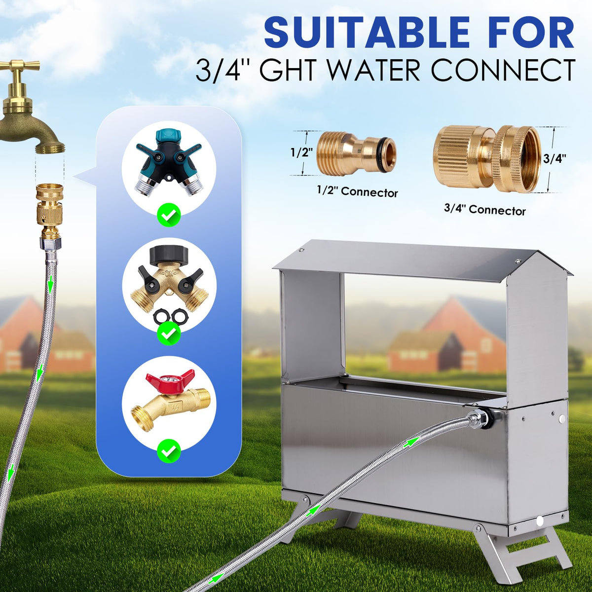 Automatic Chicken Waterer with Float Valve Kit K763